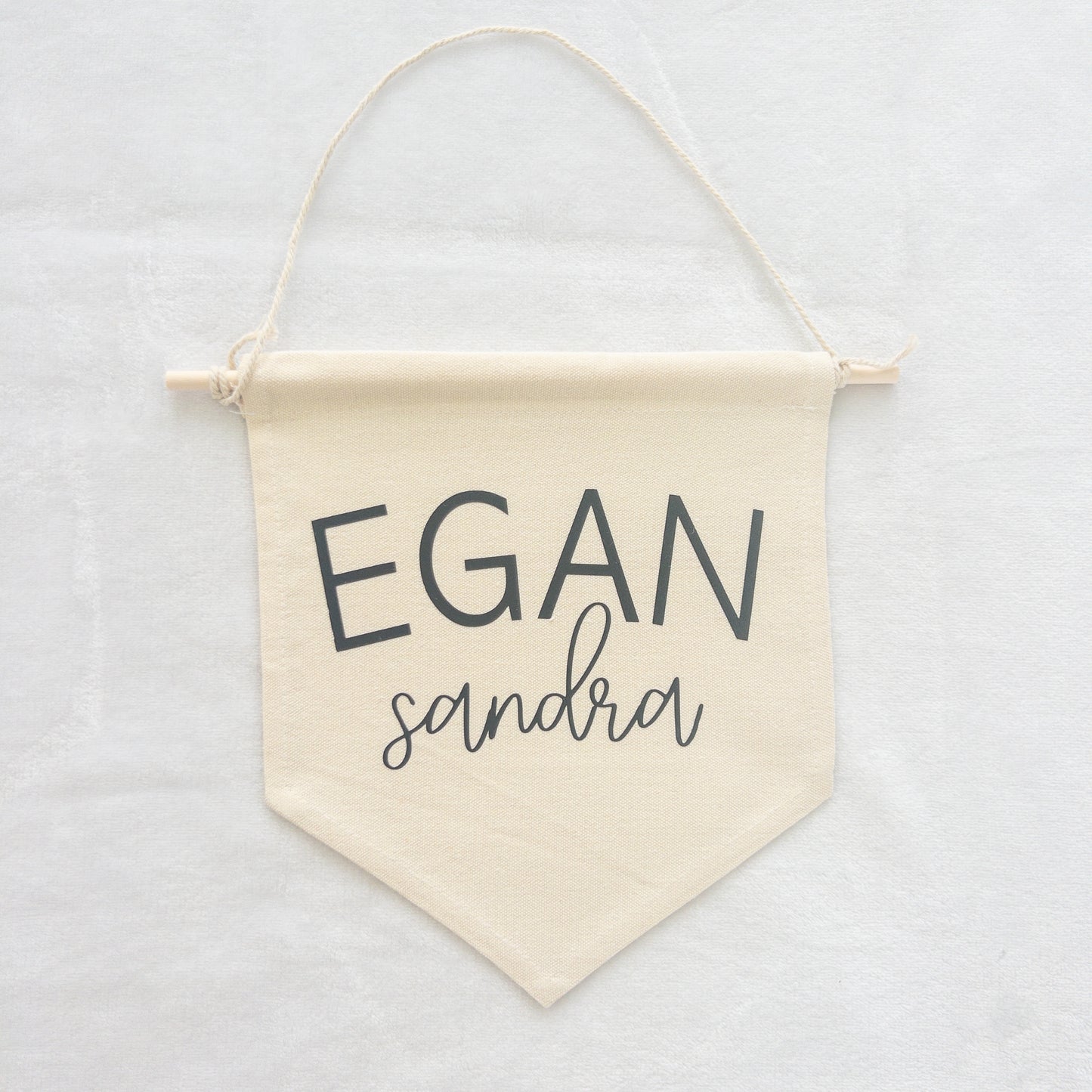 Custom Name Canvas Hanging Pennant