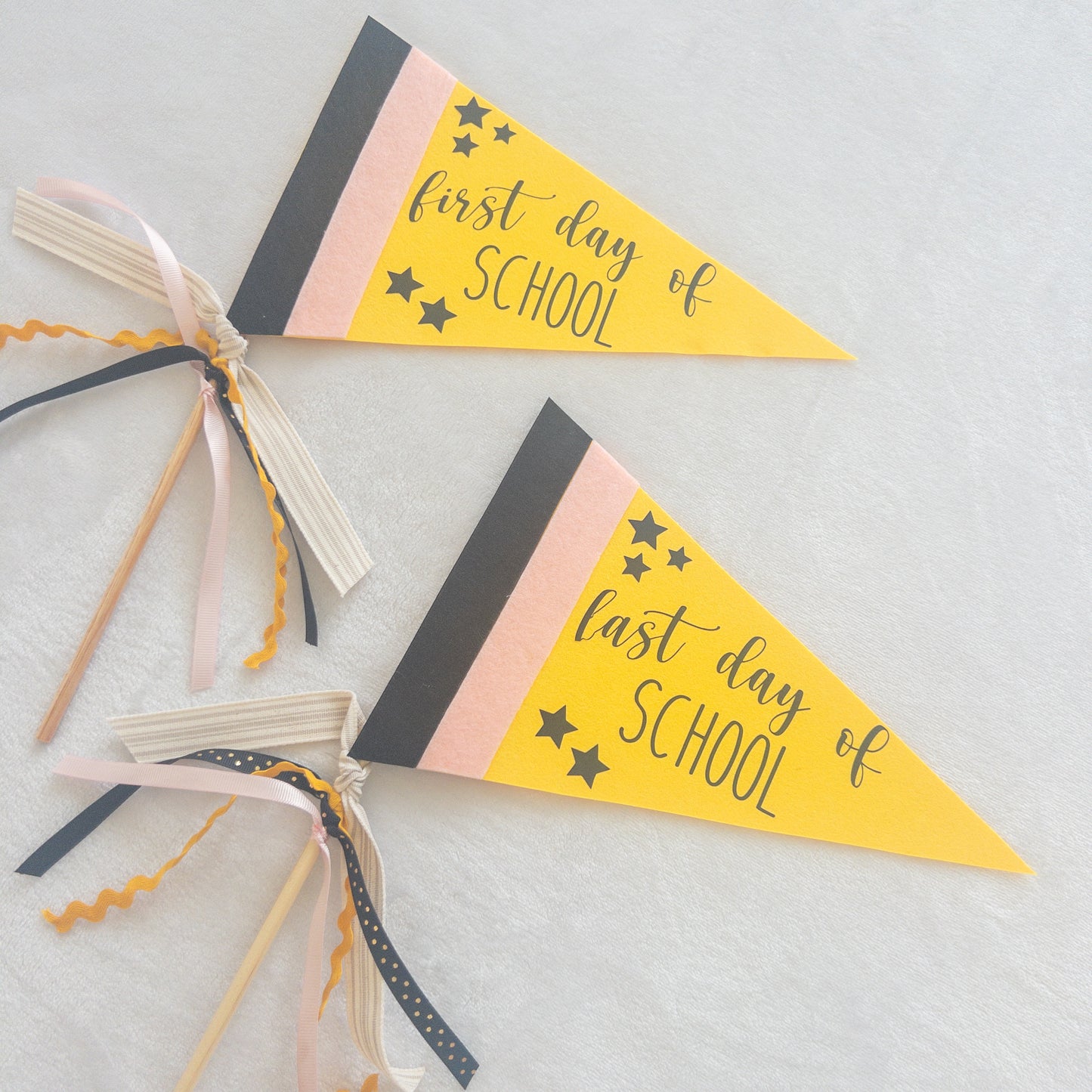 First Day and Last Day of School Pennant Flags Set