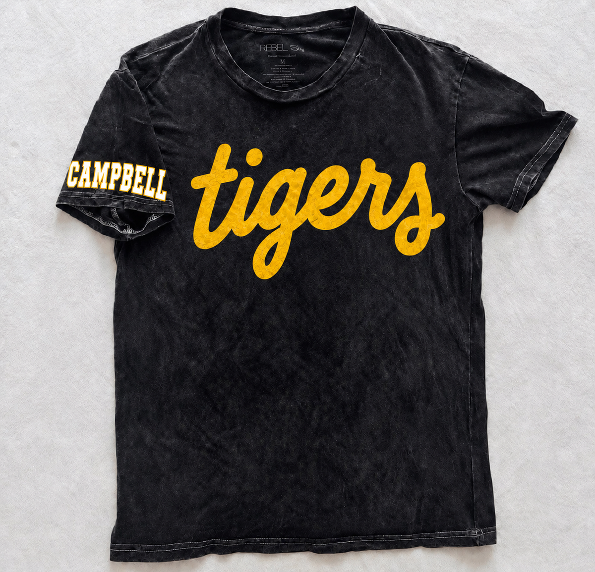 Vintage Washed Tigers Puff Vinyl Tee