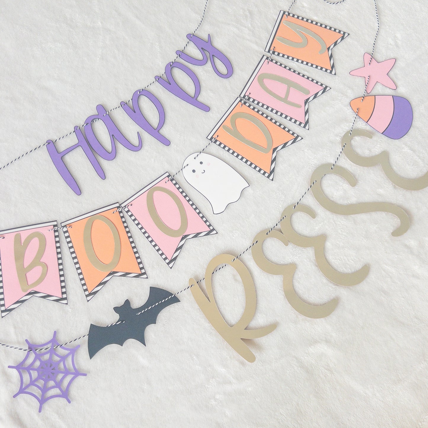 Halloween Happy BOO day Birthday Banner