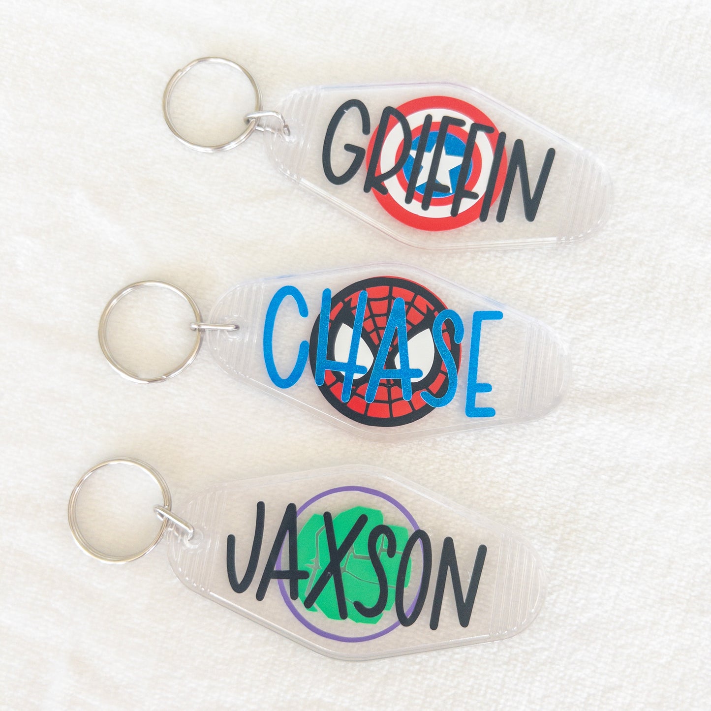 Personalized Name Keychains for Backpacks, Lunch Bags, Teacher Bags, Sports Bags Inactive