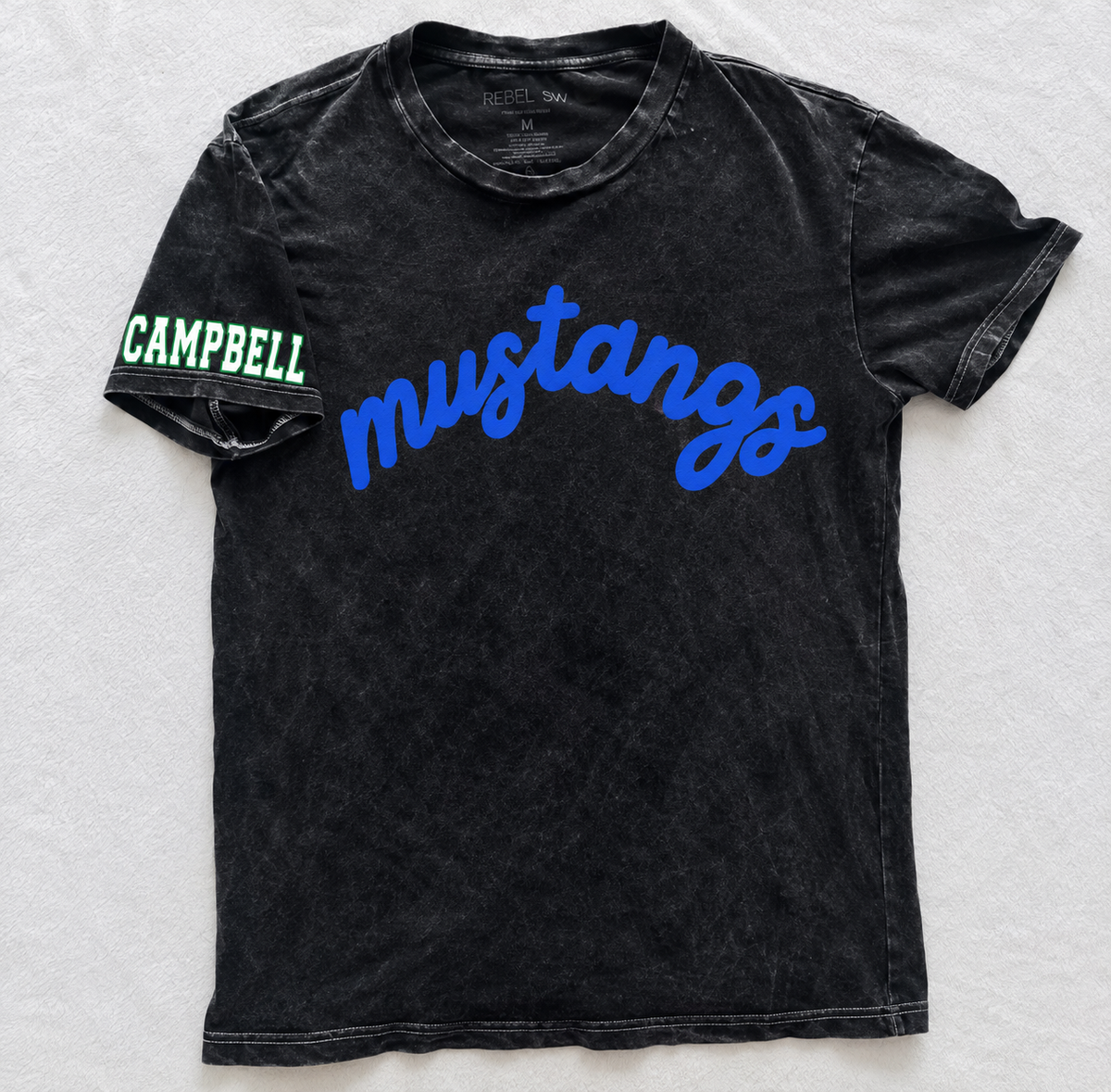 Vintage Washed Mustangs Puff Vinyl Tee