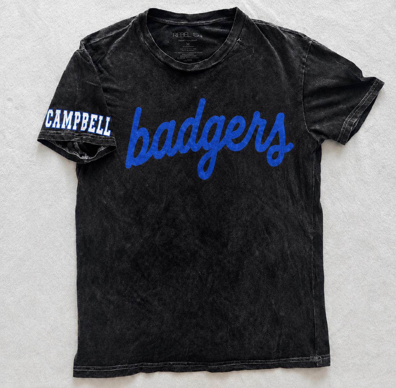 Vintage Washed Badgers Puff Vinyl Tee